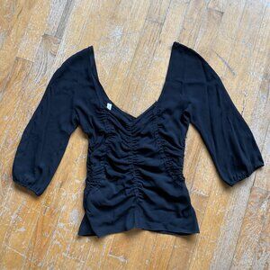 Prada Silk Ruched Blouse